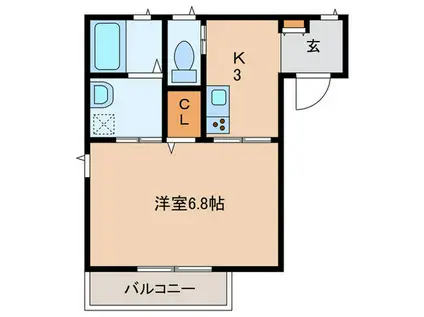 プライムスタイル深野(1K/3階)の間取り写真