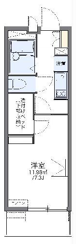 レオパレスプリムロウズ(1K/3階)の間取り写真
