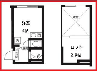 スピリタス北千住(ワンルーム/1階)の間取り写真