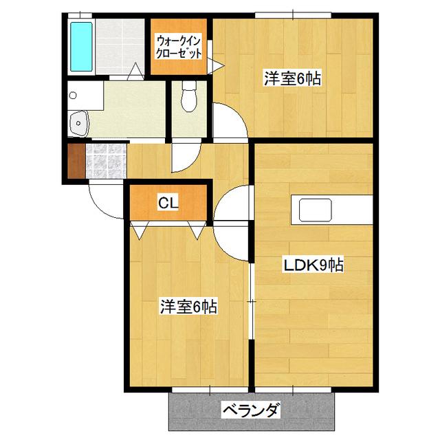 サンガーデン椚(2LDK/1階)の間取り写真