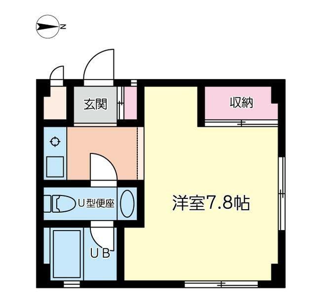 KYビルA(1K/1階)の間取り写真