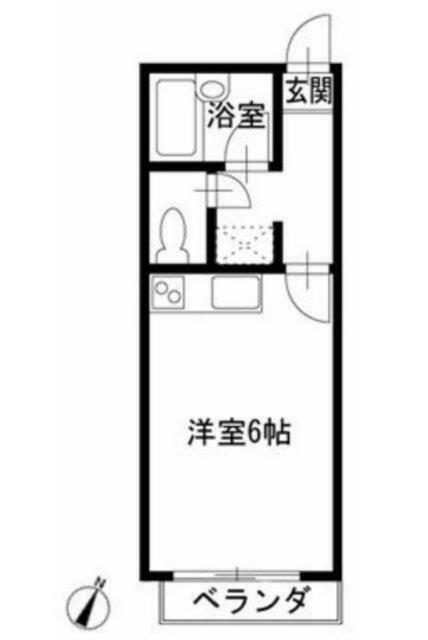 プチメゾンたま(ワンルーム/3階)の間取り写真
