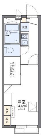 レオパレス小倉(1K/2階)の間取り写真