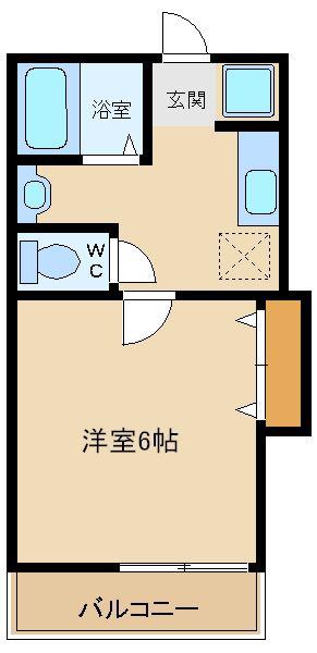 SUNMALL・K(1K/3階)の間取り写真