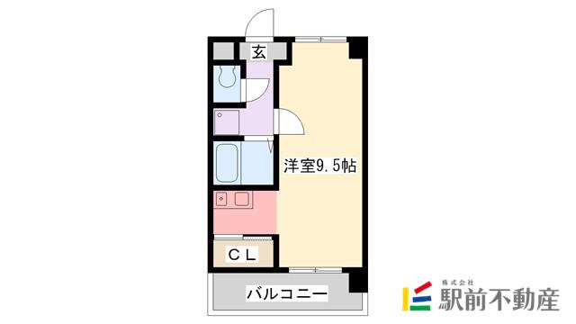 ジョイフルスワノI(1K/1階)の間取り写真