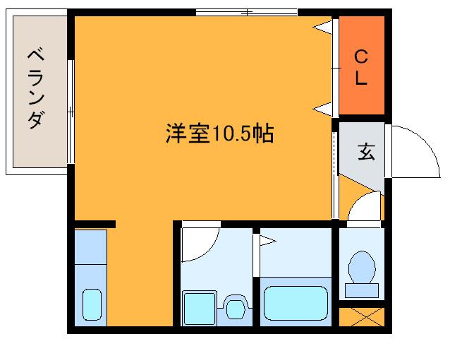 サン・ミッシェル(ワンルーム/2階)の間取り写真