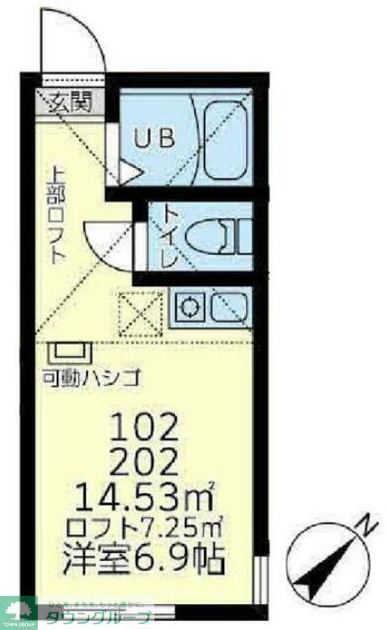 BOA SORTE宮前(ワンルーム/2階)の間取り写真