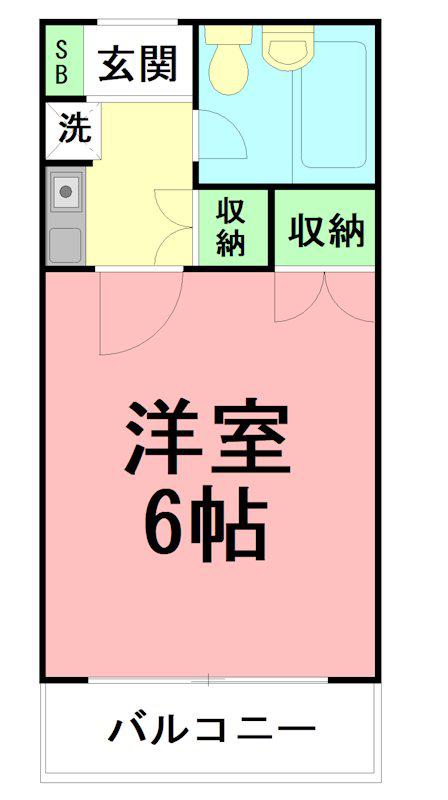ドルチェ大磯(1K/3階)の間取り写真