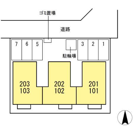 フレアウエスト(2LDK/1階)の間取り写真