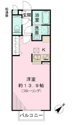 リバーサイドMINE(ワンルーム/1階)の間取り写真