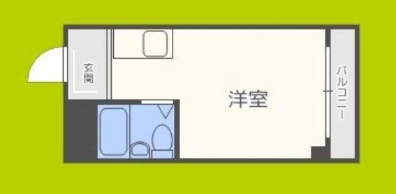 YOUハイム南巽(ワンルーム/4階)の間取り写真
