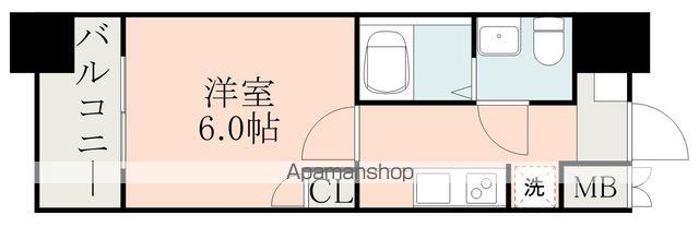 S-RESIDENCE照国ASCENT(1K/9階)の間取り写真