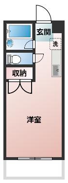 シティハイツSAKAE(ワンルーム/3階)の間取り写真