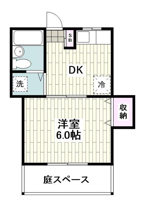 セゾン台ハイツ(1K/1階)の間取り写真