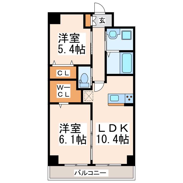 AMENITY F(2LDK/7階)の間取り写真