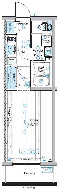 マキシヴ東向島フュージョナル(1K/3階)の間取り写真
