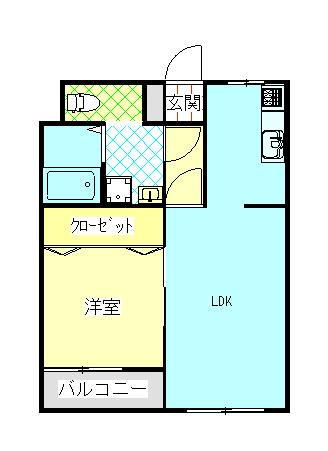 ミキハウス城乃下(1LDK/5階)の間取り写真