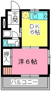 エクセレント12(1DK/2階)の間取り写真