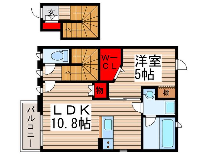 レグルス小手指(1LDK/2階)の間取り写真