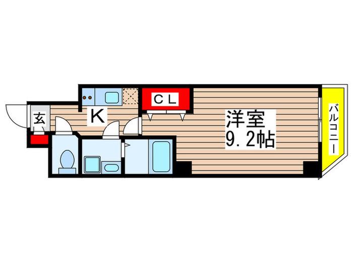 RELACHE登戸(1K/4階)の間取り写真