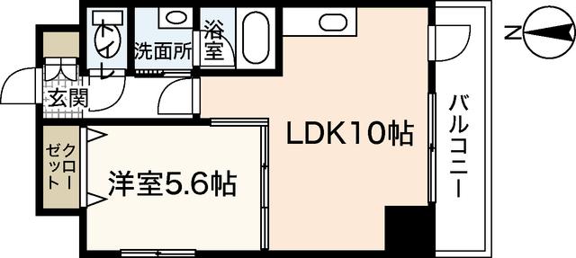 CREA HIROMI(1LDK/7階)の間取り写真