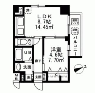ラ・コリーヌ参宮橋(1LDK/2階)の間取り写真