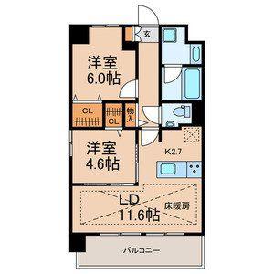 エストレヤ(2LDK/2階)の間取り写真