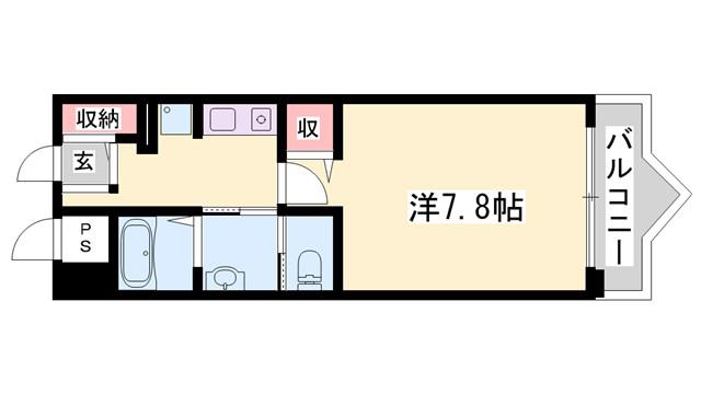 サニーガーデン(1K/3階)の間取り写真