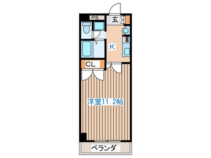第3横山ハイツ(1K/2階)の間取り写真