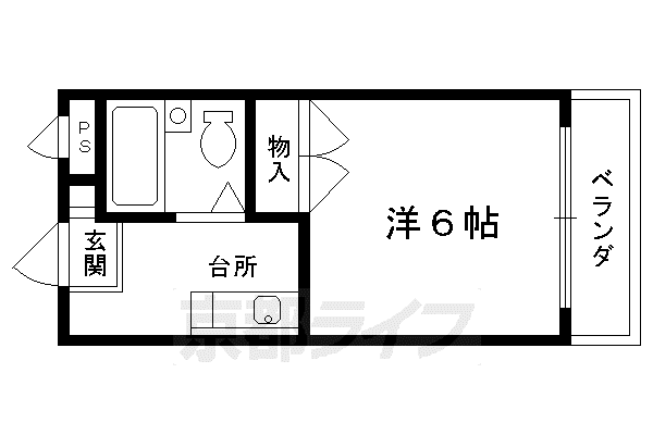 コーポG&S(1K/3階)の間取り写真
