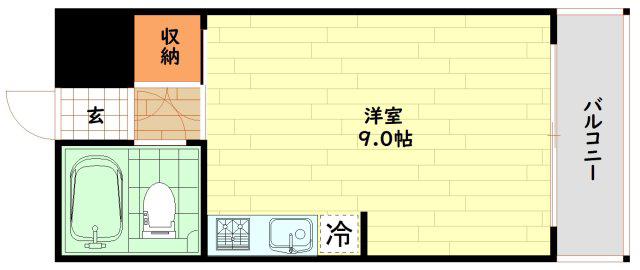 FM NAKAZAKIII(ワンルーム/2階)の間取り写真