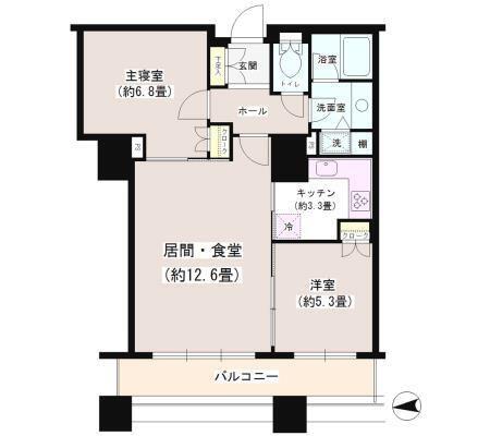 スカイライトタワー(2LDK/21階)の間取り写真