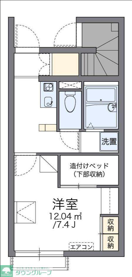 レオパレス白樺III(1K/1階)の間取り写真