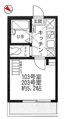 リーヴェルポート横浜弘明寺(1K/1階)の間取り写真