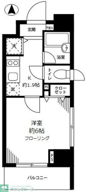 グロースメゾン亀戸(1K/8階)の間取り写真