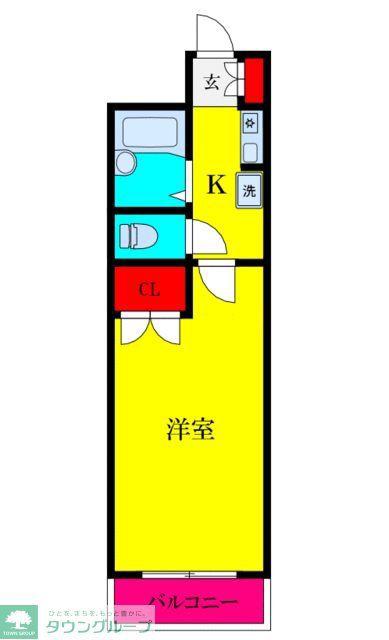 シティコスモ15(1K/3階)の間取り写真