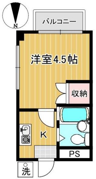 セントレア(1K/2階)の間取り写真