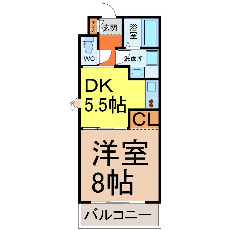 KDXレジデンス神宮前(1DK/7階)の間取り写真