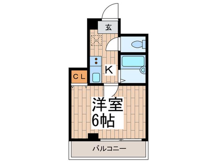 リヴィエール(1K/2階)の間取り写真