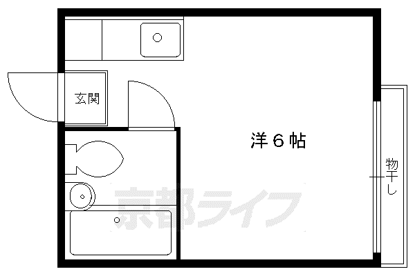 ヴォーンハイム寺本(1K/3階)の間取り写真