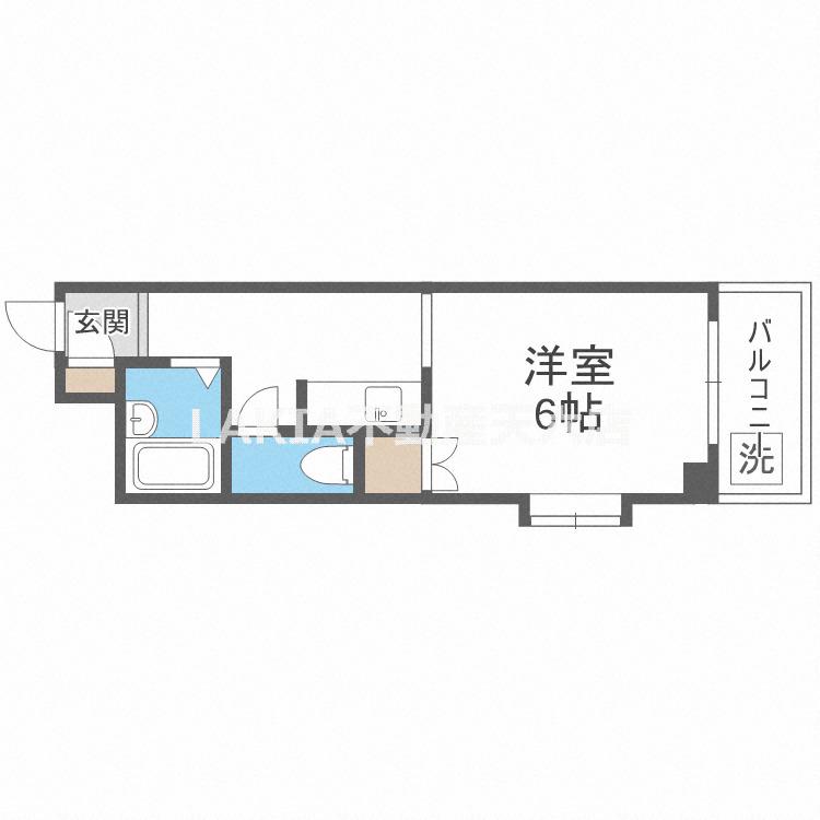 ロイヤルメゾン淡路(1K/5階)の間取り写真