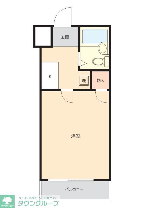 シティプラザ大宮(1K/1階)の間取り写真