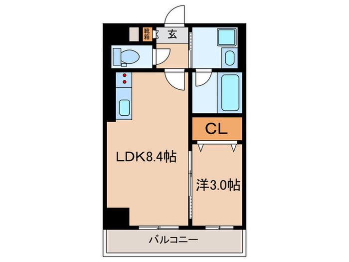 FACILE VAIEUR(1LDK/3階)の間取り写真