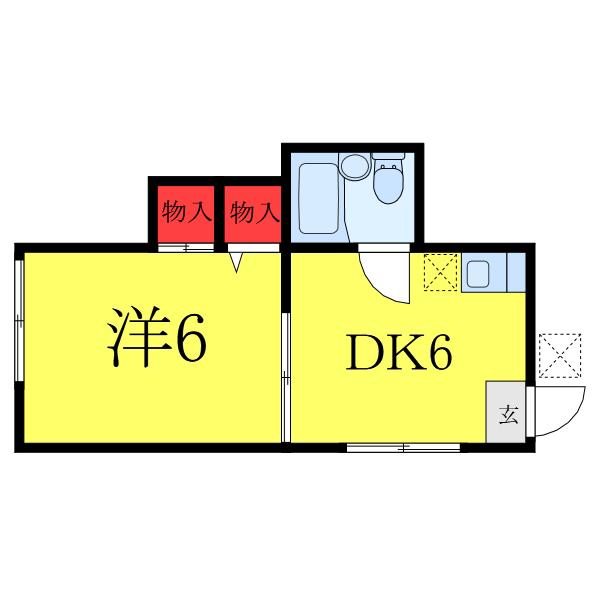 アズ新宿(1DK/1階)の間取り写真