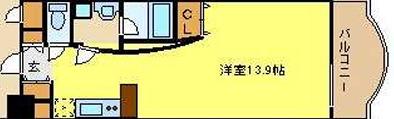 LUMOII天満(ワンルーム/2階)の間取り写真