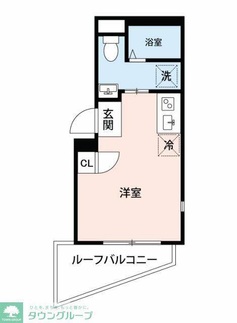 LUDENS方南町(ワンルーム/4階)の間取り写真