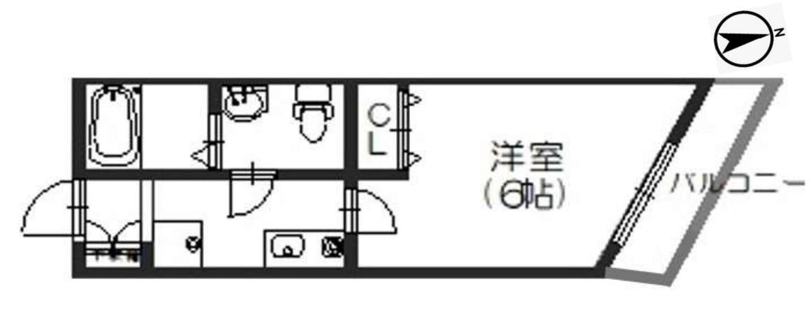 モダンルイーズ鶴見(1K/2階)の間取り写真