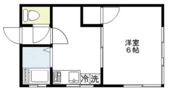 あすかアパートメント瀬谷A(1DK/1階)の間取り写真