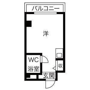 プレアール吹田泉町II(ワンルーム/2階)の間取り写真