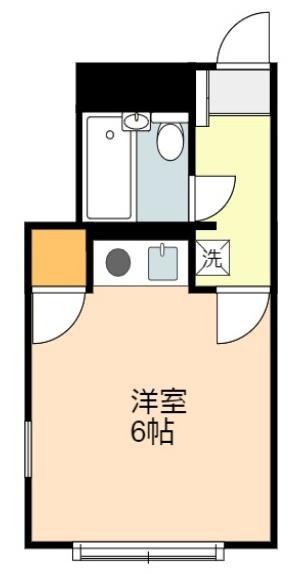 ランドマーク矢野口(1K/2階)の間取り写真